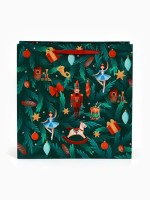 Пакет ламинированный квадратный «Новый год 2026: Лошадь», 30×30×12 см