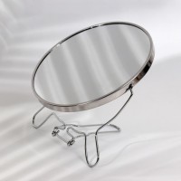 Зеркало складное-подвесное, двустороннее, с увеличением, d зеркальной поверхности 18,5 см, цвет серебристый