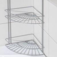 Полка угловая 3-х ярусная Slim, 29×18×60 см, цвет хром