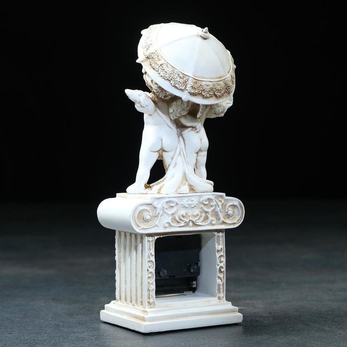 Часы настольные интерьерные каминные "Ангелы под зонтом", h-26 см Часы настольные интерьерные каминные "Ангелы под зонтом", h-26 см