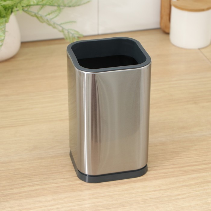 Подставка для кухонных принадлежностей Magistro «Металлик», 10×17 см, нержавеющая сталь, серебристый