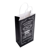 Пакет крафт под бутылку «Настоящий мужчина», 14×8×32 см