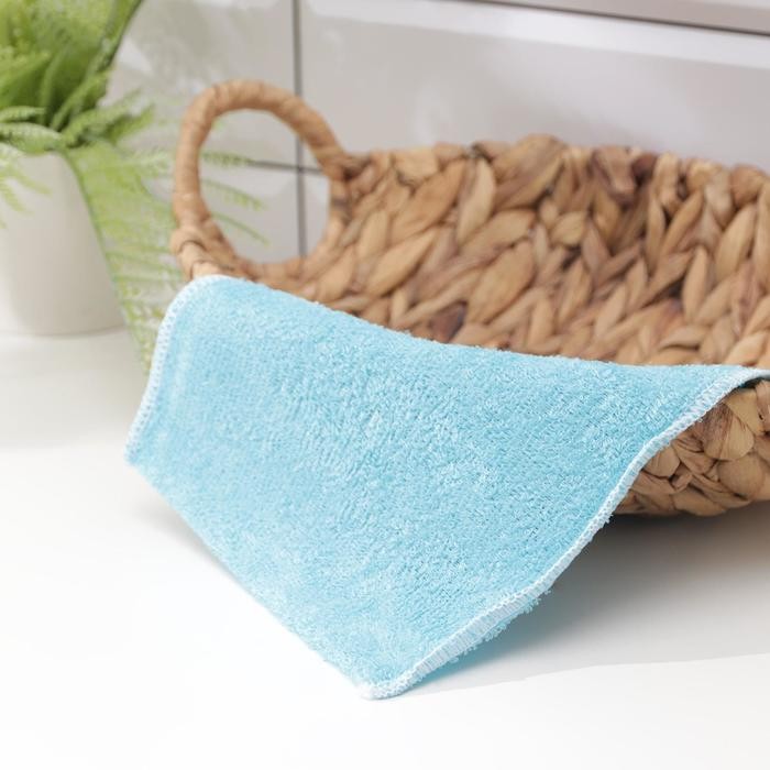 Салфетка для уборки Доляна, волокно бамбука, 23×18 см, МИКС