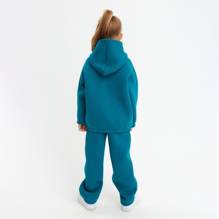 Костюм детский (худи, брюки) MINAKU: Basic Line KIDS, oversize, цвет изумруд, рост 116 см