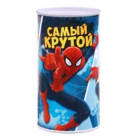 Копилка металлическая, 6.5 см × 6.5 см × 12 см «Самый крутой», Человек-паук