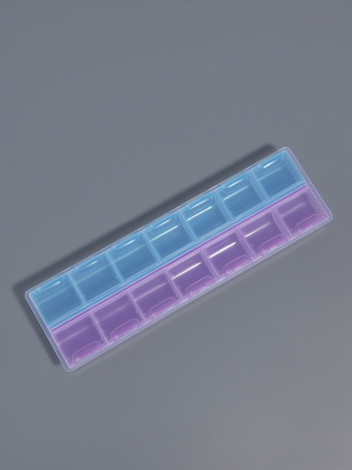 Органайзер для хранения мелочей, 14 ячеек, 21.5×6.5×2.3 см, МИКС