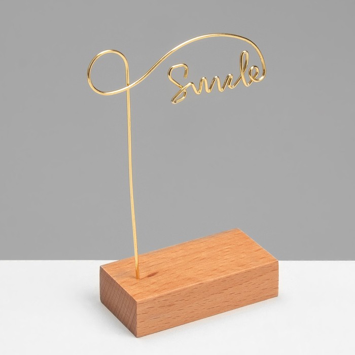 Подставка под серьги QF «Улыбка», 6×2×10,5 см, цвет золотой