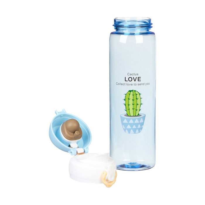Бутылка для воды, 500 мл, Cactus Love, 22 х 6 см Бутылка для воды, 500 мл, Cactus Love, 22 х 6 см