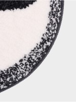 Коврик Доляна Kitty, 55×64 см, ворс 1 см, микрофибра, серо - белый