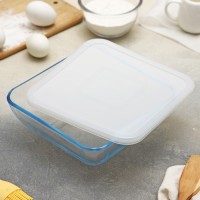Форма для запекания и выпечки с крышкой квадратная, 20×7 см