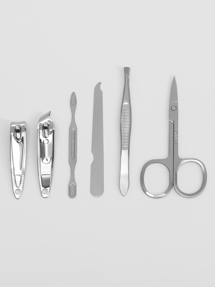 Набор маникюрный «Париж», 6 предметов, в футляре, МИКС