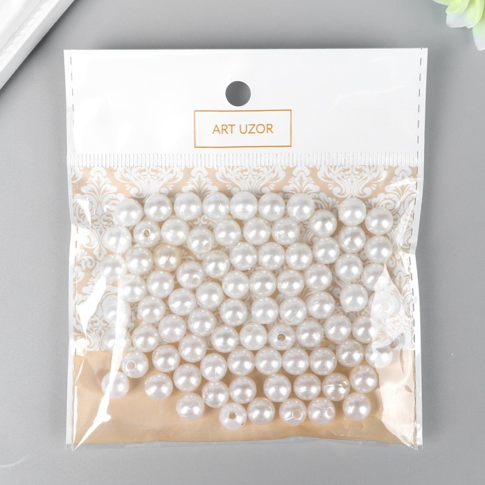 Бусины для творчества «Жемчуг» набор d=0.8 см 20 г