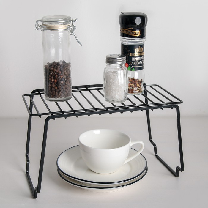 Полка универсальная, 24×14,3×14 см, цвет чёрный Полка универсальная, 24×14,3×14 см, цвет чёрный