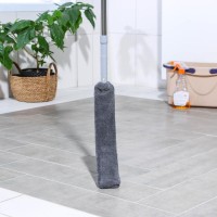 Швабра для уборки Доляна, гибкая, для труднодоступных мест, плоская насадка из микрофибры, 8×2.5×127 см