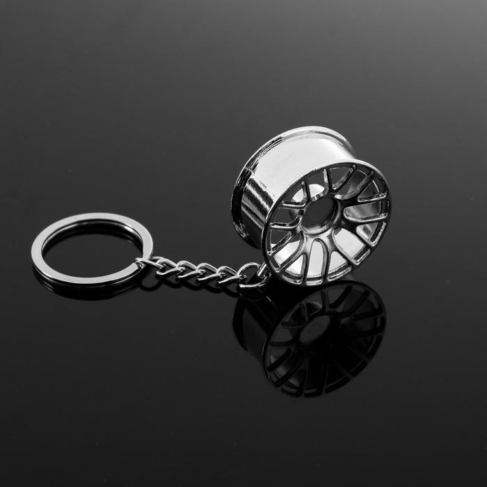 Брелок для автомобильных ключей Cartage, диск D=2 металл, хром