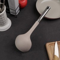 Половник кухонный Доляна «Лёгкость», 32,5 см, цвет бежевый