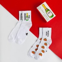 Носки женские новогодние «Подарок», набор 2 пары, размер 36-40 (23-25 см)