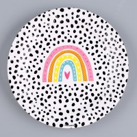 Тарелка бумажная «Радуга», 18 см