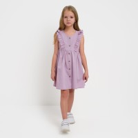 Платье детское на пуговицах KAFTAN, размер 36 (134-140 см), лиловое