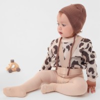 Джемпер вязаный Крошка Я «Леопард», рост 80-86 см, бежевый