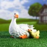 Садовая фигура из полистоуна «Утка с утёнком», 20×15×23 см