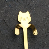 Ложка чайная Magistro «Котик», h=11,5 см, цвет серебряный