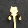 Ложка чайная Magistro «Котик», h=11,5 см, цвет серебряный
