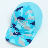 Кепка детская для мальчика «Динозавры», голубая, р-р 52-54, 5-7 лет