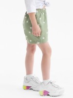 Шорты для девочки, MINAKU: Jeans Collection, зелёные, рост 122 см