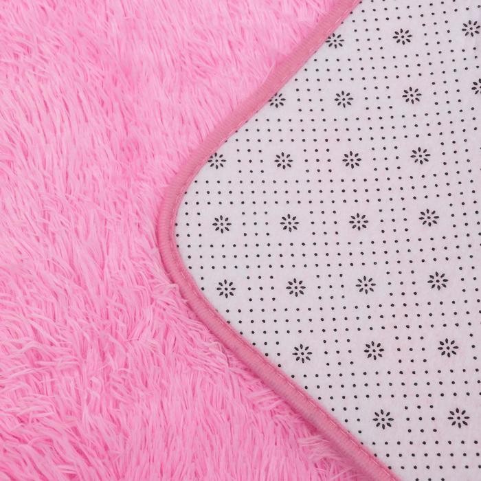 Коврик для дома Доляна «Пушистик», 50×80 см, цвет бордовый