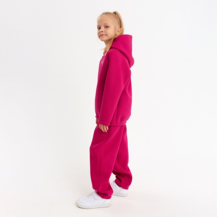 Костюм детский (худи, брюки) MINAKU: Basic Line KIDS, oversize, цвет фуксия, рост 146