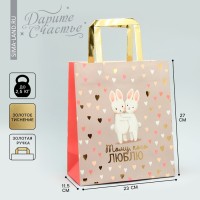 Пакет подарочный, упаковка, «Тому, кого люблю», ML 23×27×11.5 см