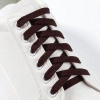 Шнурки для обуви, пара, плоские, 7 мм, 120 см, коричневые