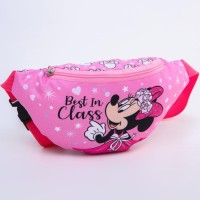 Сумка на пояс Минни Маус,  25*6*13, отд на молн, без подклада, розовый