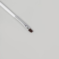 Кисть для дизайна и наращивания ногтей, прямая, плоская, 17,5 см, цвет белый