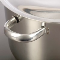 Кастрюля цельнотянутая «Профи», 10 л, d=28 см, металлическая крышка, с теплораспределительным слоем, капсульное дно, цвет серебряный