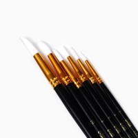 Кисть для рисования набор, синтетика круглые 6 штук «Текстура» № 2,4,6,8,10,12