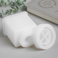 Молд силикон "Баночка квадратная" с крышкой 9,3х9,3х11,8 см