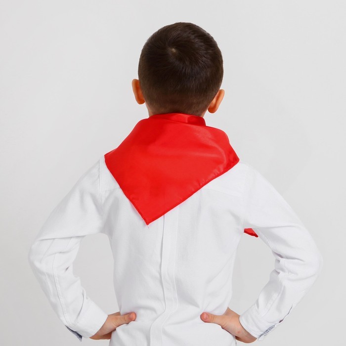 Галстук пионерский, 100% п/э, красный 120×35 см