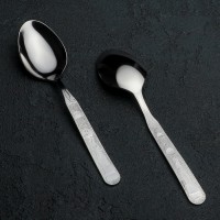 Ложка десертная «Колобок», h=16 см, толщина 1,5 мм, цвет серебряный