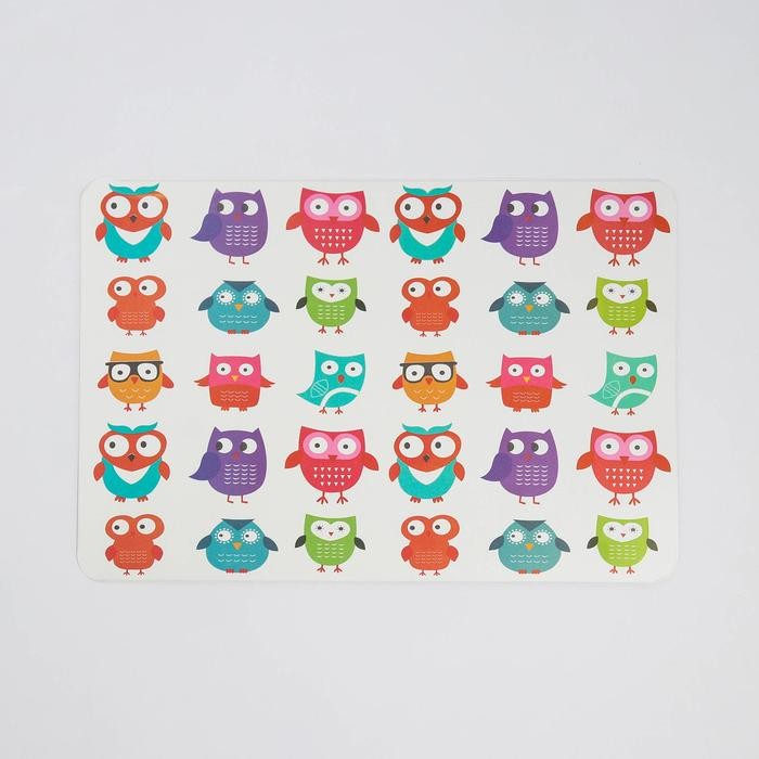 Салфетка сервировочная на стол «Совы», 42×27 см