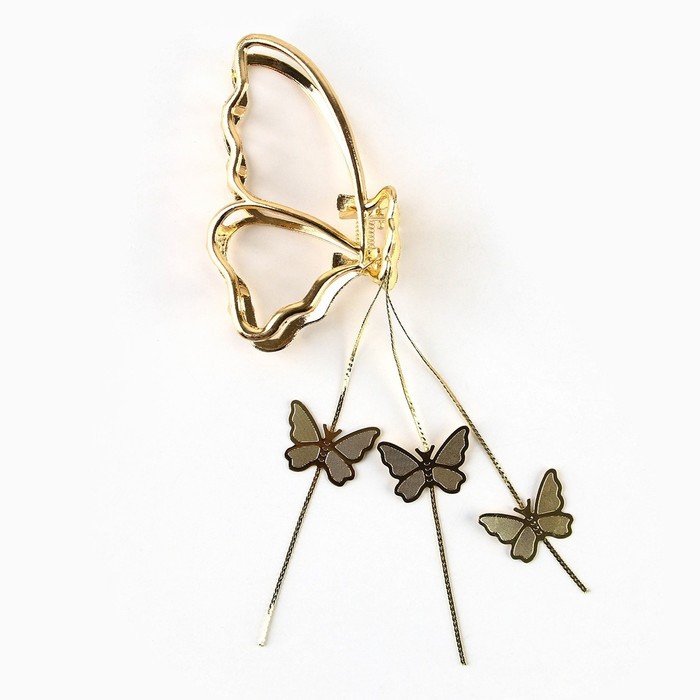 Краб для волос с цепочкой «Нежная как цветок», 12×6×3 см