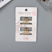 Краб для волос "Шерри" (набор 2 шт) бабочка, 1,5 см, золото