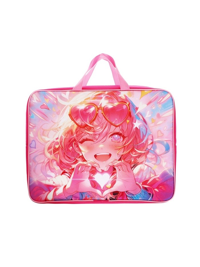 Папка с ручками текстильная А4, 360×245×70 мм, Calligrata TOP «В розовых очках»