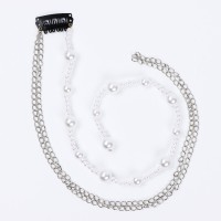 Заколка прядь с жемчугом новогодняя «Будь счастлива», на Новый год, 7 х 6,4 см