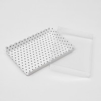 Коробочка для печенья "Горох", белая, 22 х 15 х 3 см