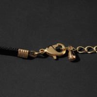 Чокер «Кожа» с подвесками, цвет чёрно-золотой, L=30 см