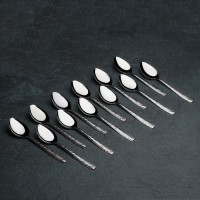 Набор ложек столовых «Паритто», h=19 см, 12 шт, цвет серебряный