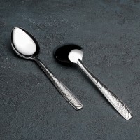 Набор ложек столовых «Паритто», h=19 см, 12 шт, цвет серебряный