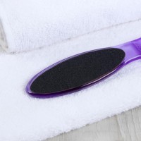 Тёрка для ног, наждачная, двусторонняя, 20 см, цвет МИКС